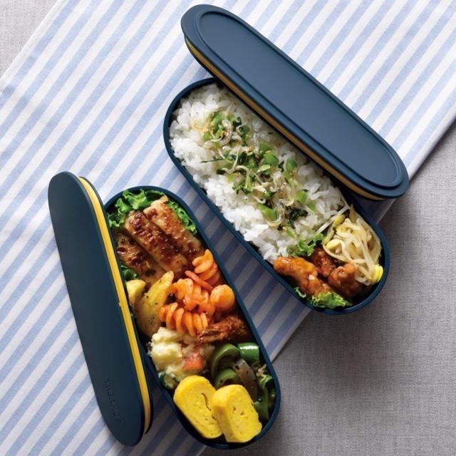 【日本代購】Thermos 膳魔師 雙層便當盒 DJT-600W NVY 藏青色-細節圖6