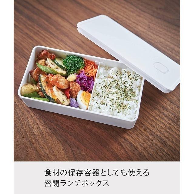 【日本代購】Yamazaki 便當盒 午餐盒 寬形 18.4X9.2X5公分 5471 白色-細節圖4