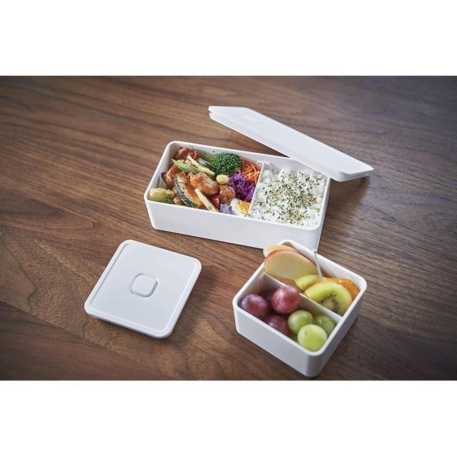 【日本代購】Yamazaki 便當盒 午餐盒 寬形 18.4X9.2X5公分 5471 白色-細節圖7