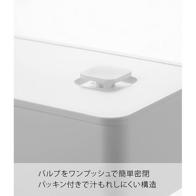 【日本代購】Yamazaki 便當盒 午餐盒 方形 9.2X9.2X5公分 5411 白色-細節圖2