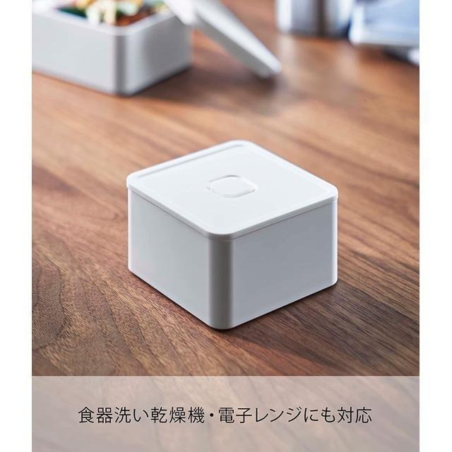 【日本代購】Yamazaki 便當盒 午餐盒 方形 9.2X9.2X5公分 5411 白色-細節圖5