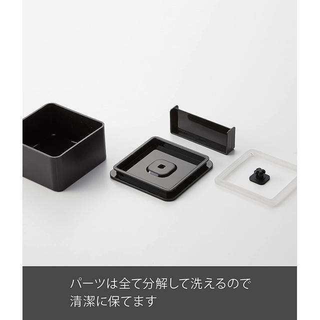 【日本代購】Yamazaki 便當盒 午餐盒 方形 9.2X9.2X5公分 5412 黑色-細節圖3