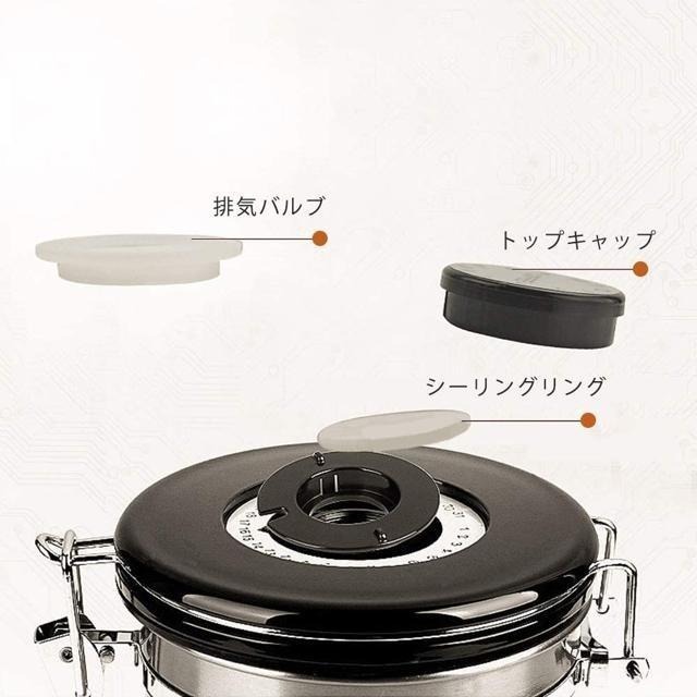 【日本代購】MYFEELGAGA 咖啡豆密封罐  1500ml 黑色-細節圖3