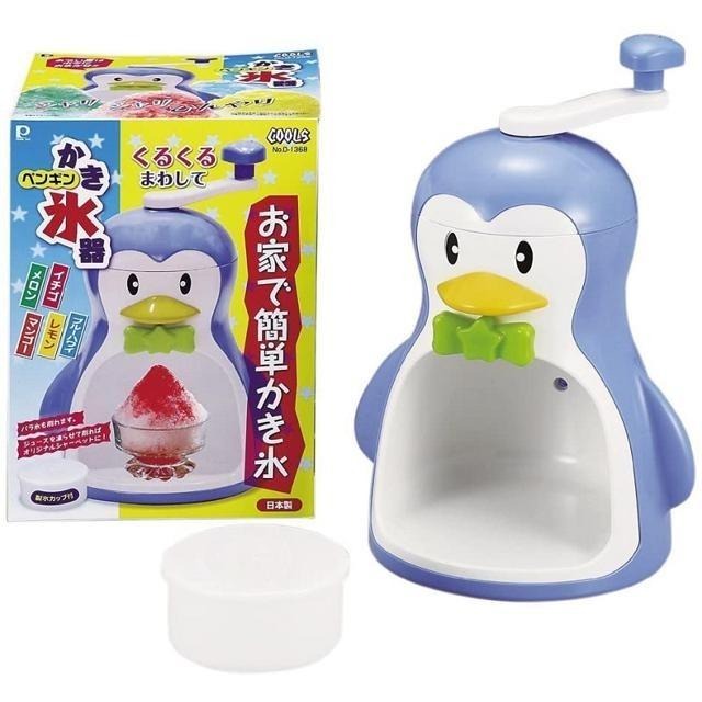 【日本代購】PEARL METAL 藍企鵝 刨冰機 剉冰機 附製冰杯 D-1368-細節圖3