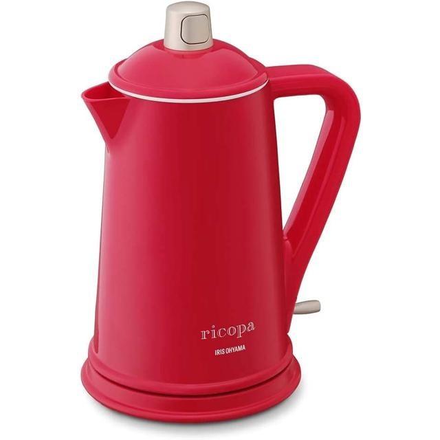 【日本代購】IRIS OHYAMA 0.8L 電熱水壺 ricopa IKE-R800 紅色