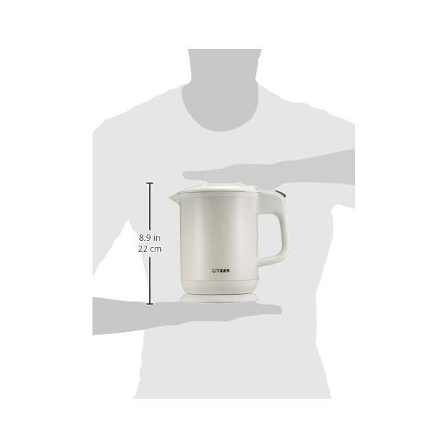 【日本代購】TIGER 虎牌 0.8L 無蒸氣 不鏽鋼 電熱水壺 PCH-G080 白色-細節圖8