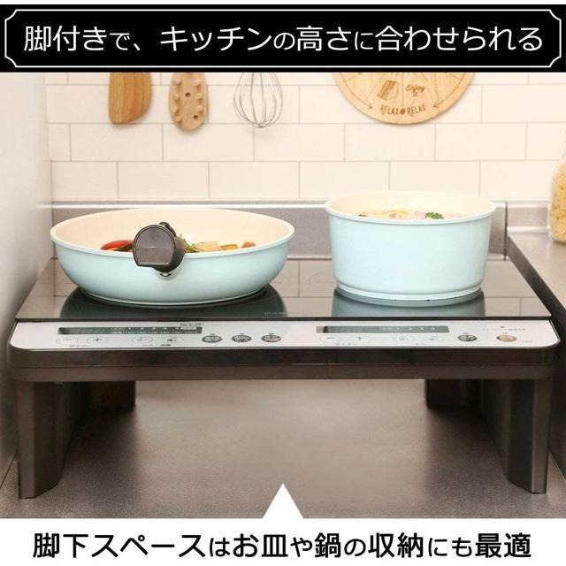 【日本代購】Iris Ohyama IH 雙口電磁爐(帶腳) 1400W IHK-W12SP-B-細節圖3