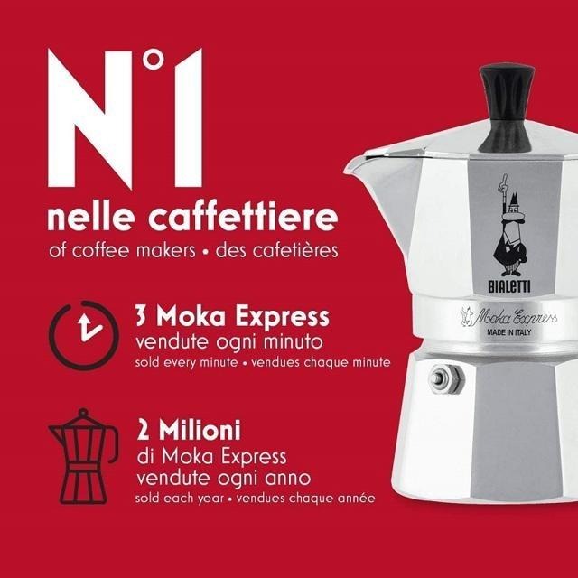 【日本代購】BIALETTI 比亞樂堤 經典 摩卡壺 MOKA 6杯份 銀色-細節圖3