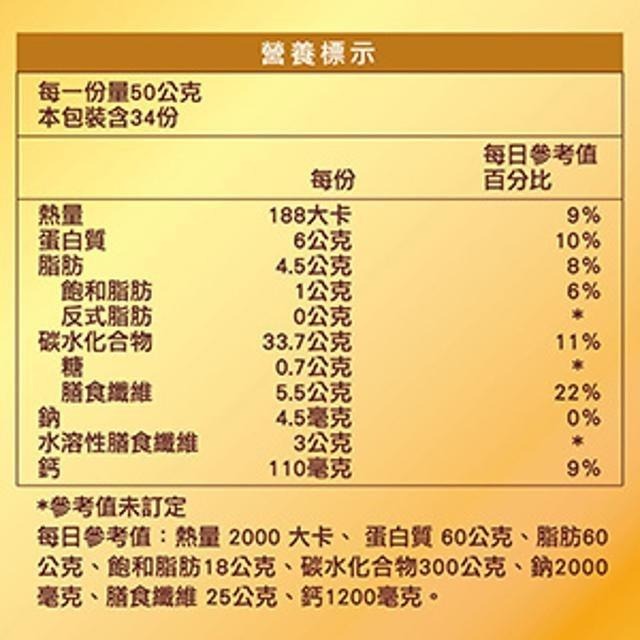 桂格 黃金麩片燕麥片 1.7公斤-細節圖4