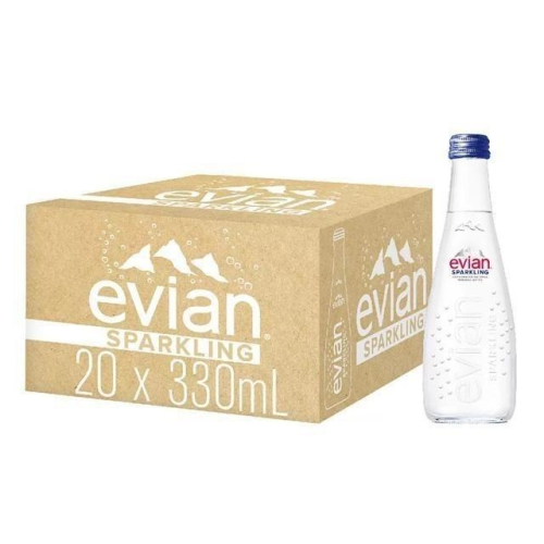 Evian 氣泡天然礦泉水 330毫升 X 20入 (6組)