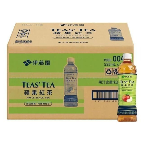 Ito-En 伊藤園 Teas＇ Tea 蘋果紅茶 535毫升 X 24瓶