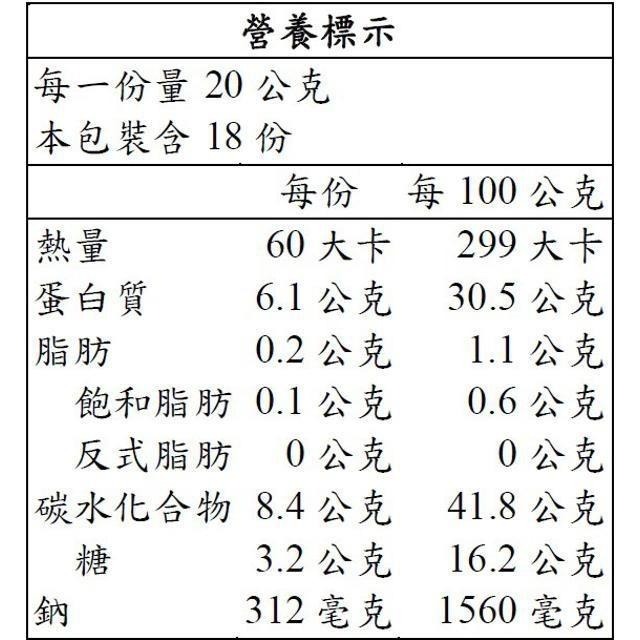 珍珍 燻烤魷魚絲 360公克-細節圖2