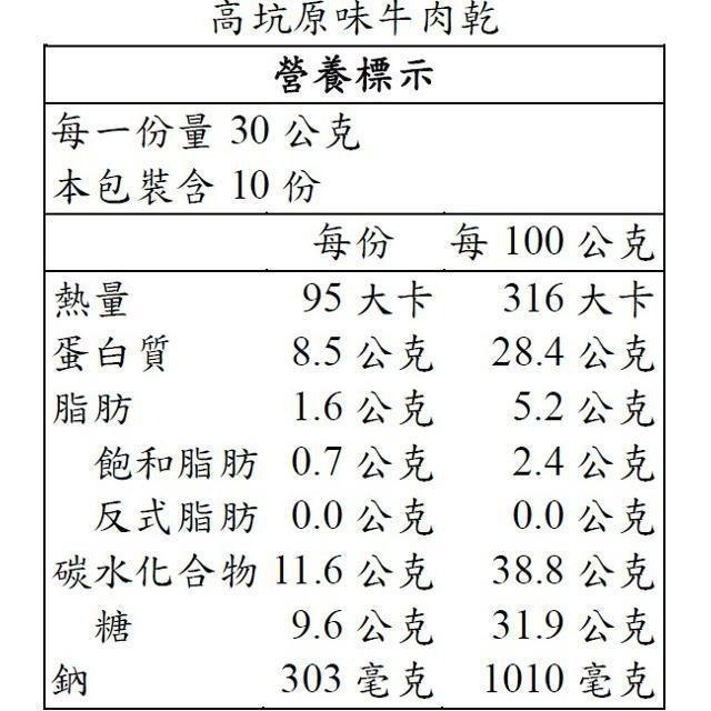 高坑 牛肉乾原味與高梁酒辣味 300公克 X 2入-細節圖2