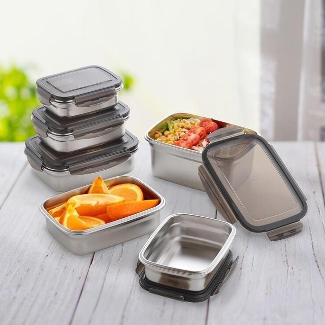 Neoflam 不鏽鋼保鮮盒含蓋 10件組-細節圖2