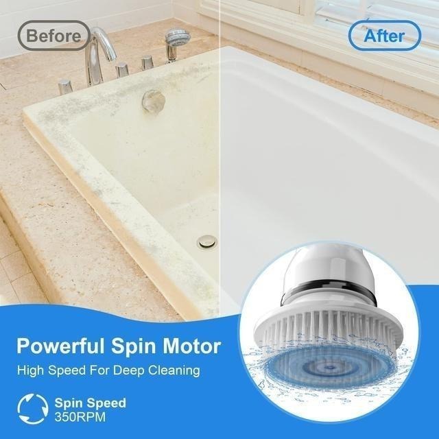 【現貨】Acrimax 電動清潔刷 浴缸拋光 充電式 IPX6防水-細節圖4