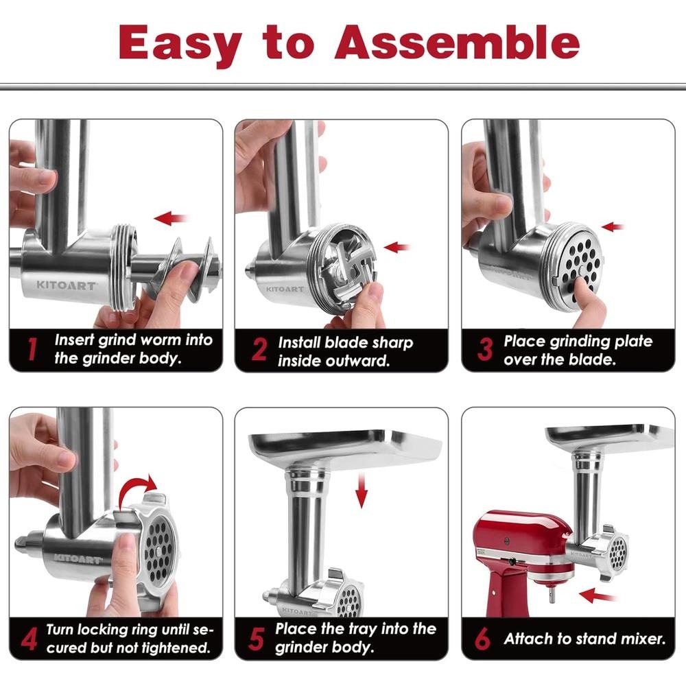 【美國代購】KITOART 絞碎 研磨器 (KitchenAid 攪拌機專用)-細節圖4