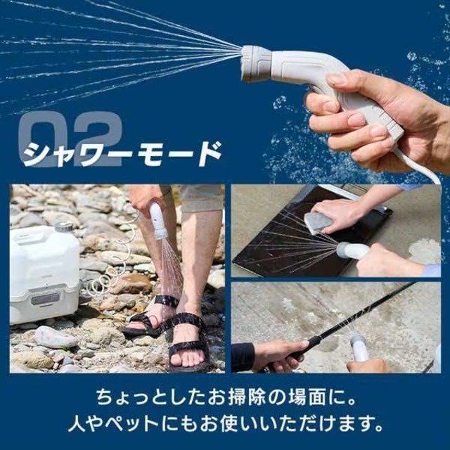 【日本代購】IRIS OHYAMA 充電式便攜式清洗機 JPW-T81-W-細節圖3