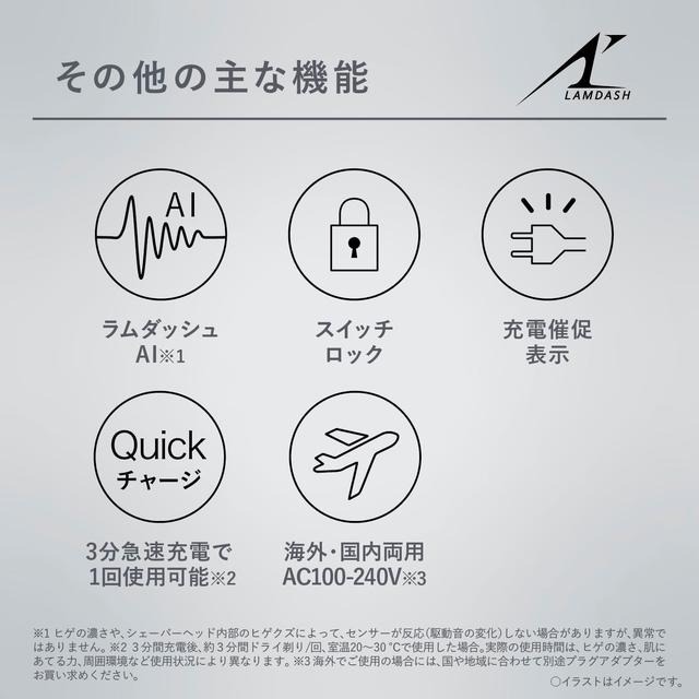 【日本代購】Panasonic 松下 Lamdash 電動刮鬍刀 ES-LT2C-K-細節圖7