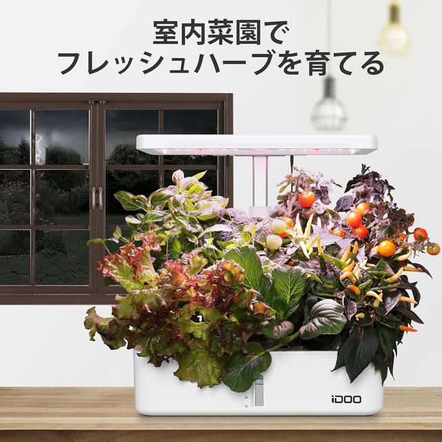 【日本代購】iDOO 水耕植物培育機 蔬菜 水果 12株 白色-細節圖5