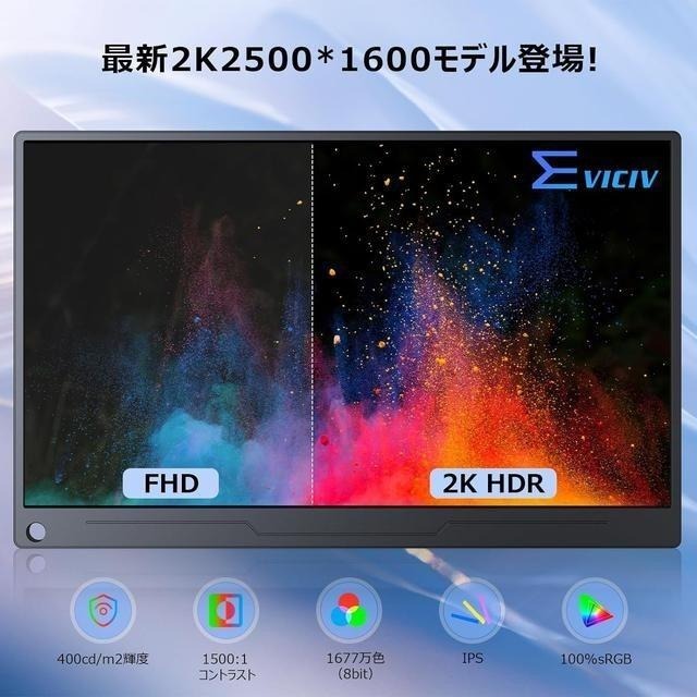 【日本代購】EVICIV 輕巧型 攜帶式螢幕 16英吋 EVC-1601-細節圖2