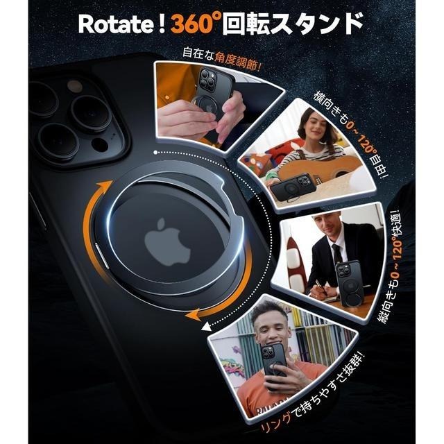 【日本代購】TORRAS 手機殼 UPRO Ostand R 美軍規格  iPhone 15 Pro Max 黑色-細節圖3