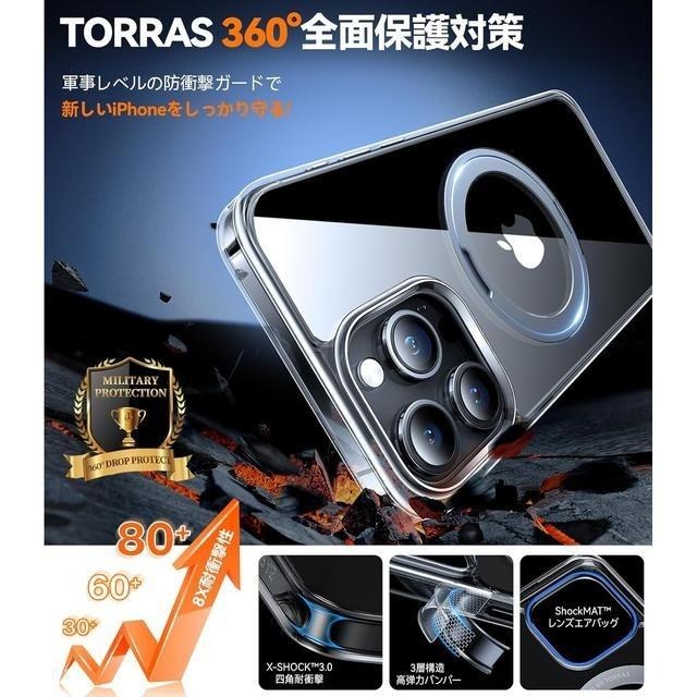 【日本代購】TORRAS 手機殼 UPRO Ostand R 美軍規格  iPhone 15 Pro 透明-細節圖3