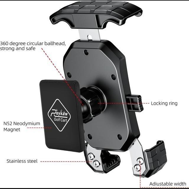 【美國代購】Roykaw 高爾夫球車磁性手機支架-細節圖6