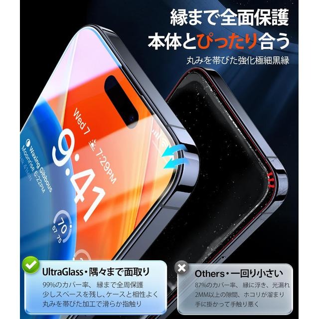 UltraGlass iPhone 15 Plus/14 Pro Max 螢幕保護貼 耐衝擊防指紋6.7吋(2片)-細節圖2