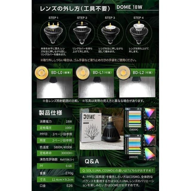 【日本代購】BRIM 植物生長燈 栽培燈 DOME 18W 白光(5800K) 黑色-細節圖6