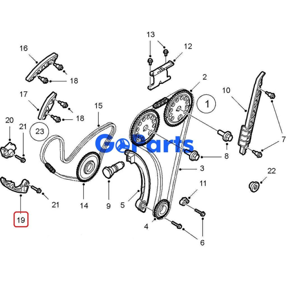 [GoParts] SAAB 9-3 93 2.0 B207 引擎鍊條導板-細節圖2