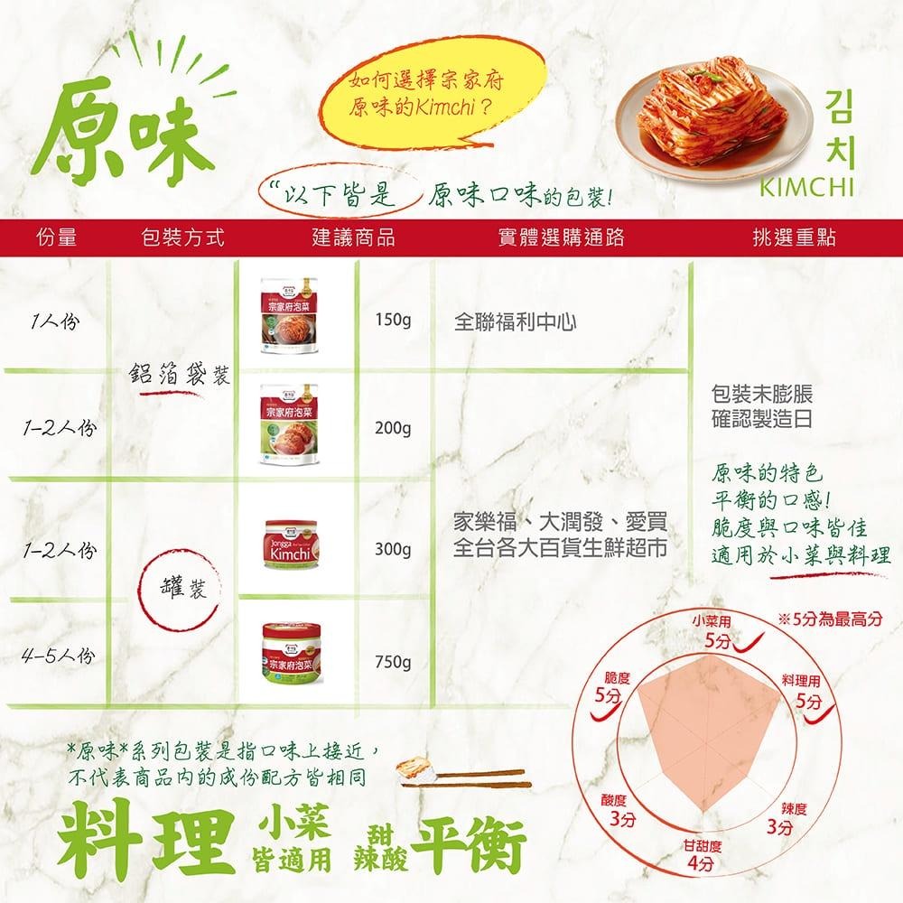 宗家府-原味泡菜 150g-750g-細節圖10