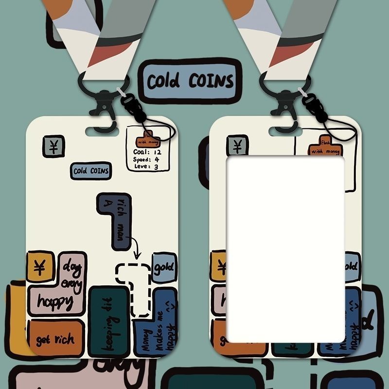 【24小時出貨】設計款硬質證件套/悠遊卡套/識別證套/手繪藝術/彩色掛繩/高規格保護/防折損-細節圖4