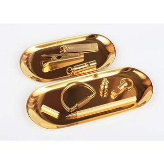 【24小時出貨】北歐風金色橢圓盤/首飾盤/小物配件置物/收納/擺拍-細節圖2