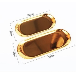 【24小時出貨】北歐風金色橢圓盤/首飾盤/小物配件置物/收納/擺拍-細節圖6