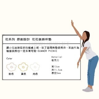 【24小時出貨】壓克力花花杯墊/擺飾/攝影/隔熱墊/裝飾/禮品/透明花型杯墊/居家裝飾/多用途裝飾杯墊/交換禮物-細節圖5