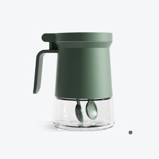 【24小時出貨】設計款防潮調味鹽罐/玻璃調料罐/帶把手調味瓶/廚房調味罐-細節圖7