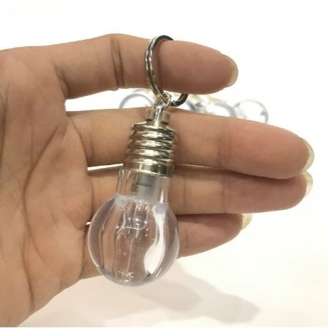 燈泡造型鑰匙圈 LED燈泡七彩變色燈泡 旋彩燈泡鑰匙扣LED-細節圖3