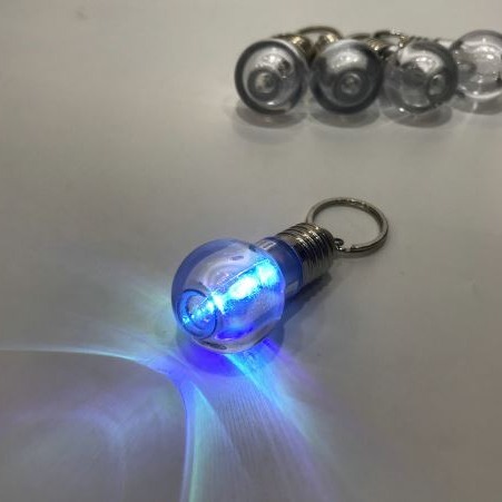燈泡造型鑰匙圈 LED燈泡七彩變色燈泡 旋彩燈泡鑰匙扣LED-細節圖4