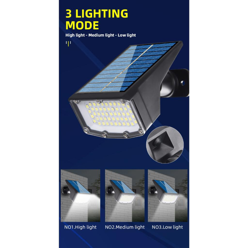 ☆四月科技能源☆光控太陽能燈 53LED射燈兩用地插草坪燈 家用室外景觀庭院壁燈花園照樹燈 A0034-細節圖2