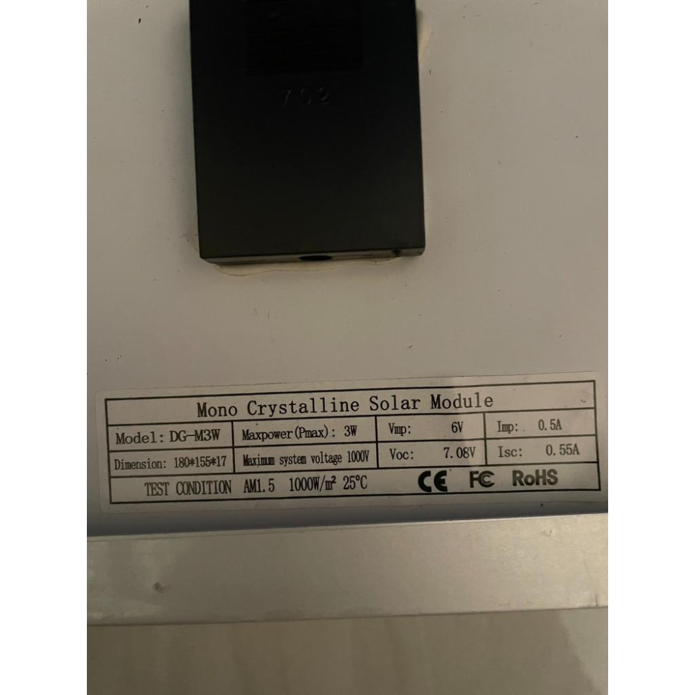 ☆四月科技能源☆太陽能板 多晶玻璃層壓電池板 6V3W 太陽能電池充電板 DIY A0162-1-細節圖2