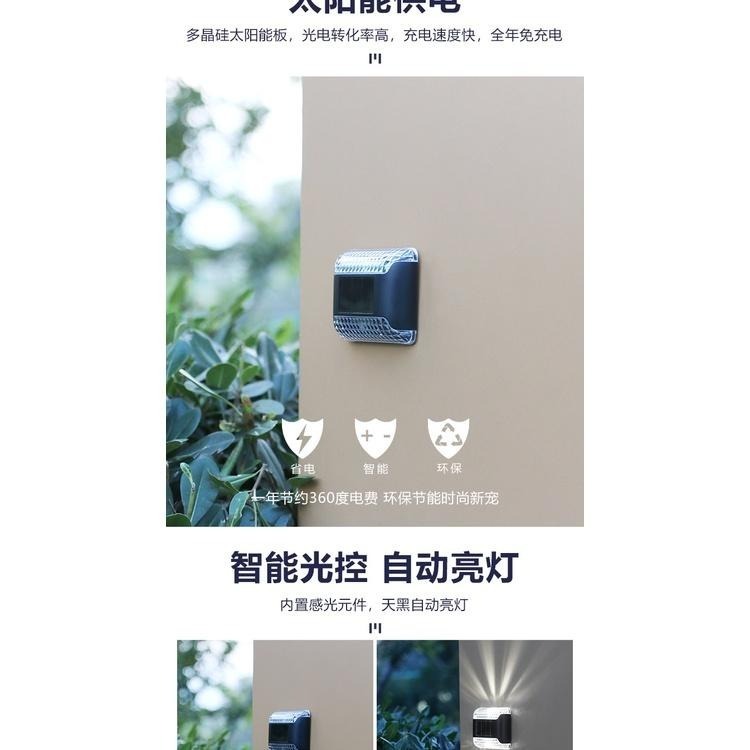 ☆四月科技能源☆光控太陽能戶外防水庭院燈小壁燈樓梯階梯燈花園別墅台階燈LED引路燈A0030-2[04-3]-細節圖6