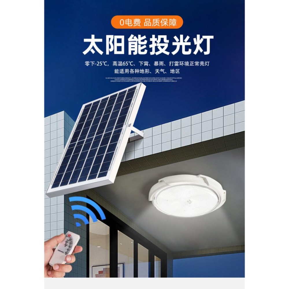 🇹🇼四月科技能源 光控太陽能燈新款太陽能吸頂燈家用室內客廳臥式庭院照明燈陽光台led感應燈A0443-2[04-2]-細節圖2