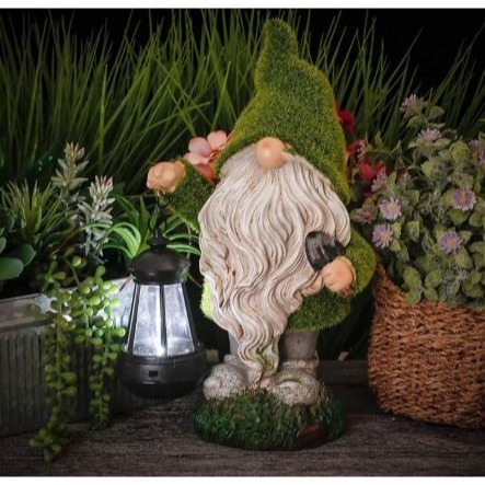 ╭☆April shop☆╮光控戶外太陽能樹脂工藝品擺件花園草坪庭院陽台裝飾燈地精小矮人植A0236-7[07-4]-規格圖8