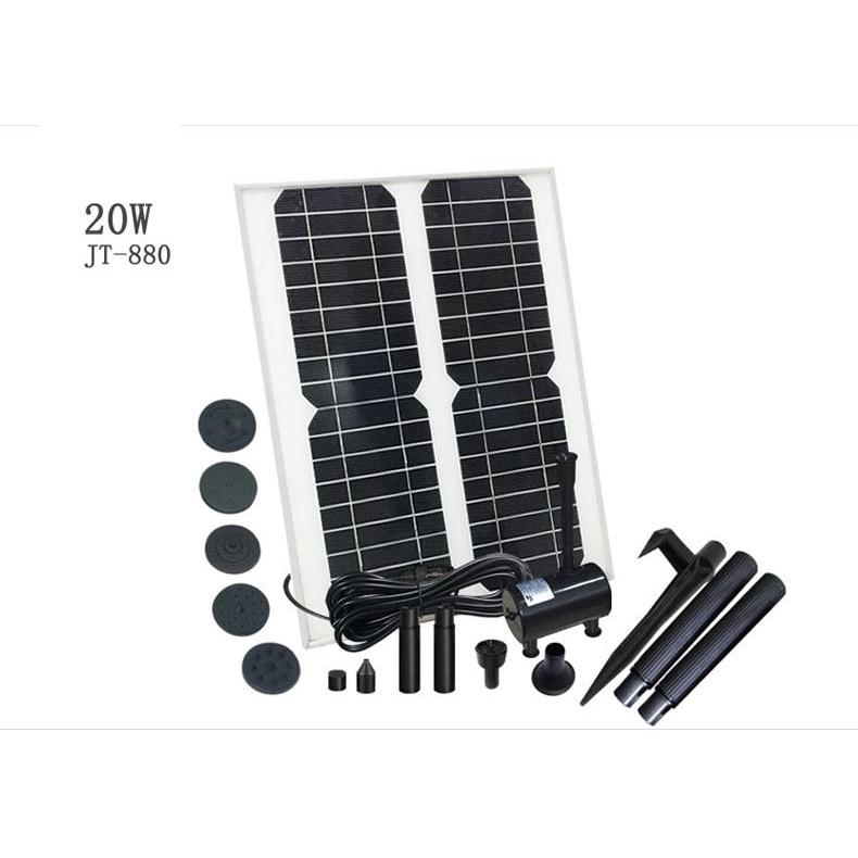 ☆四月科技能源☆JT880大功率太陽能噴泉水泵太陽能水泵花園流水循環造景養魚工廠(直驅)-細節圖2