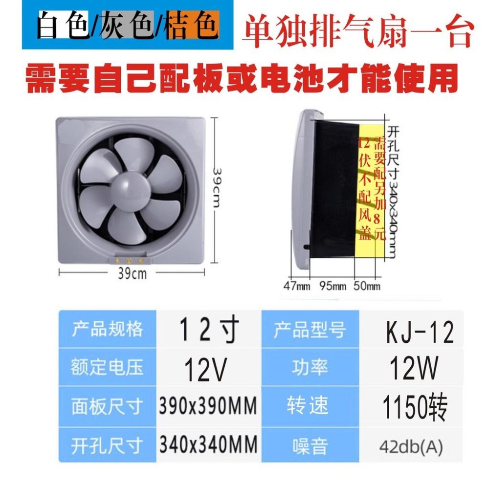 🇹🇼四月科技能源🍀太陽能20W單晶 DC12V太陽能換氣扇抽風機大風力強力家用遊艇汽A0397[02-1]-細節圖2