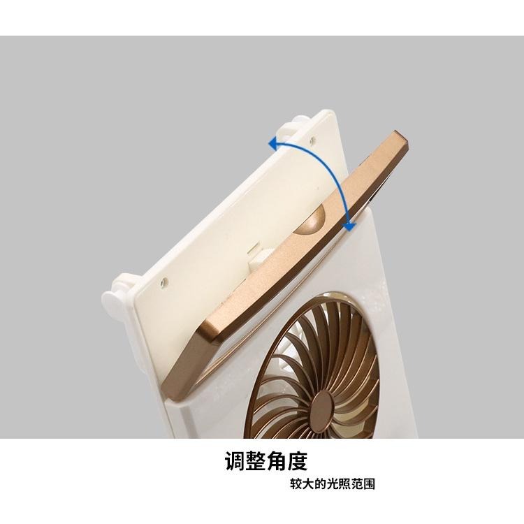 ☆四月科技能源☆太陽能風扇燈 宿舍小風扇 車內神器可立式耐用散熱風扇燈-細節圖2