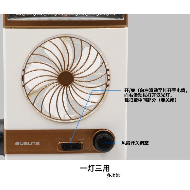 ☆四月科技能源☆太陽能風扇燈 宿舍小風扇 車內神器可立式耐用散熱風扇燈-細節圖5