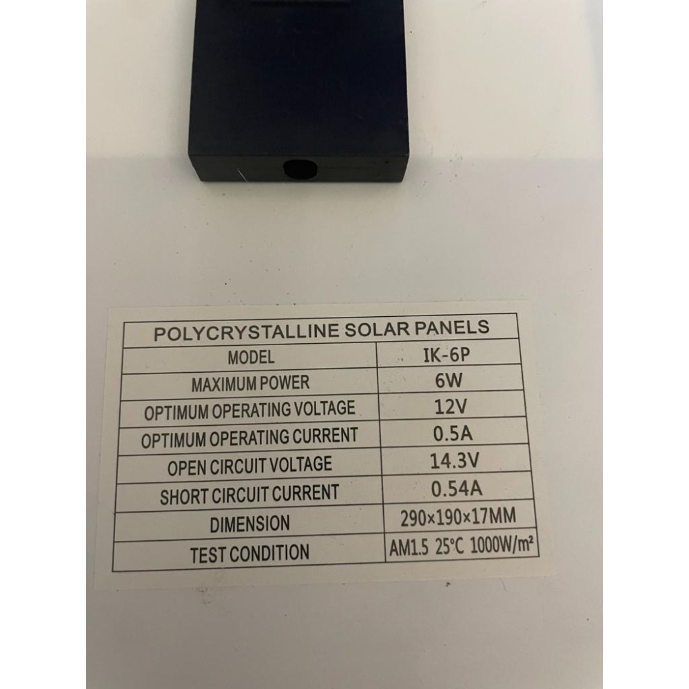 ☆四月科技能源☆太陽能板 多晶玻璃層壓電池板 12V6W 太陽能9V電池充電板  DIY A0162-2-細節圖2