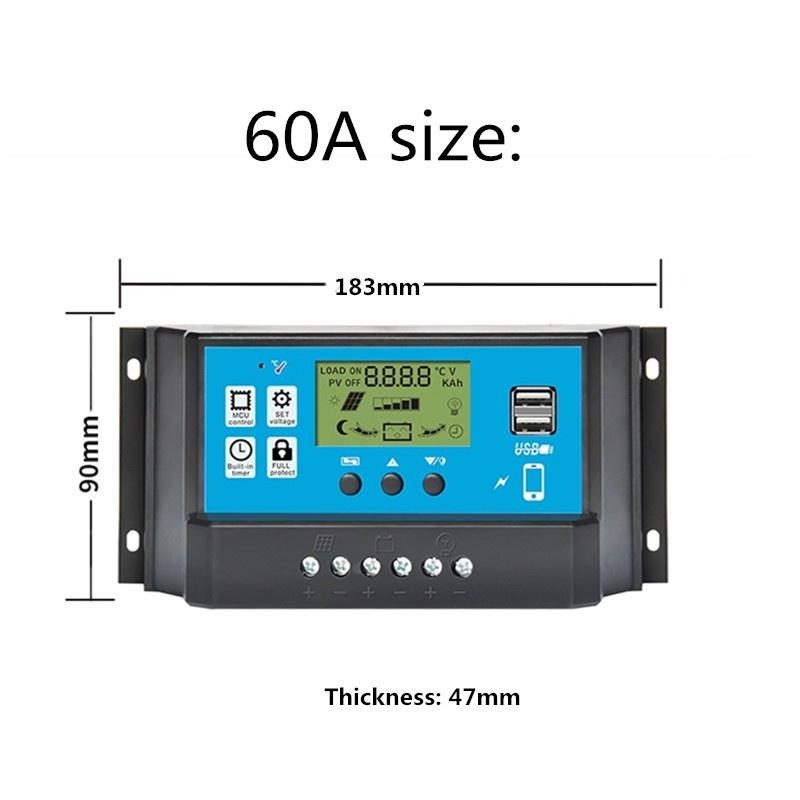 ☆四月科技能源☆12V24V10A簡易型太陽能控制器光時控太陽能LCD充放電控制器(經濟款){01-3}-細節圖2