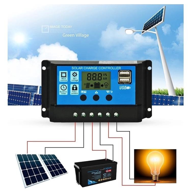 ☆四月科技能源☆12V24V10A簡易型太陽能控制器光時控太陽能LCD充放電控制器(經濟款){01-3}-細節圖5